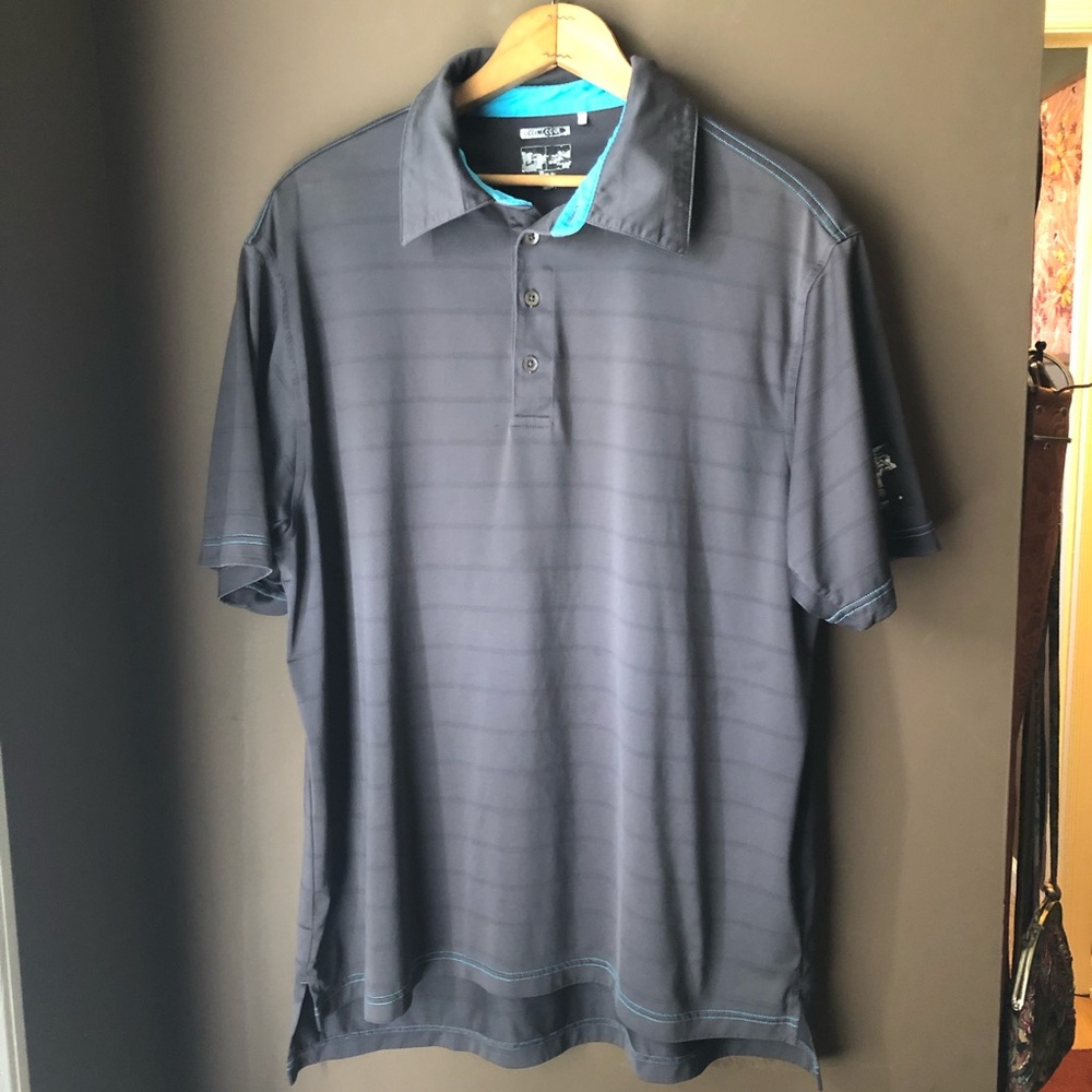 Adidas Climacool Gray Polo Golf Men’s Shirt Large